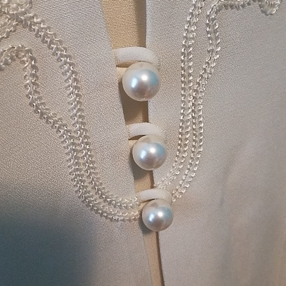 Cream Colored Cocktail Dress Vintage - Picture 5 of 5